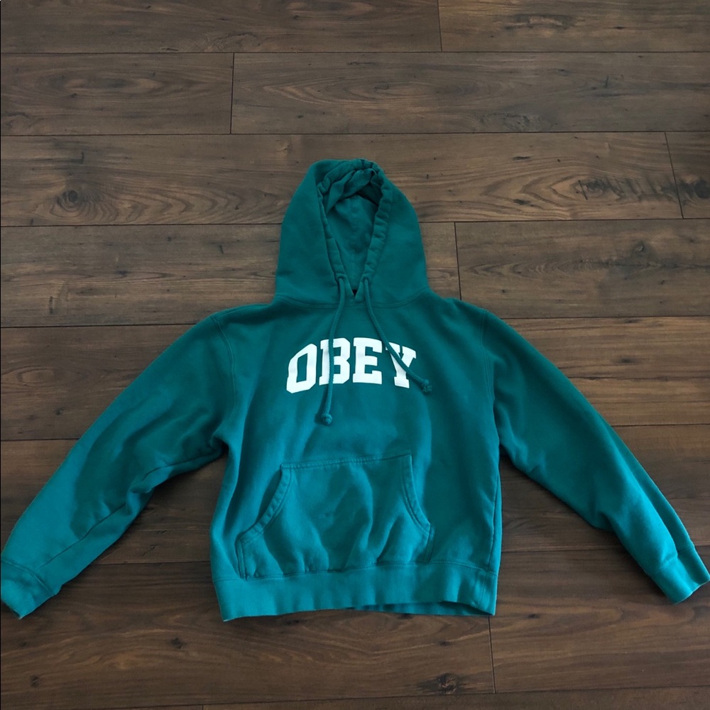 Green hoodie